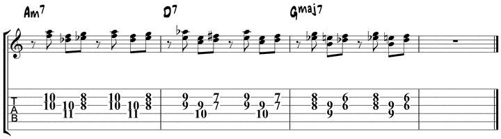 ii V I chord solo lines 5