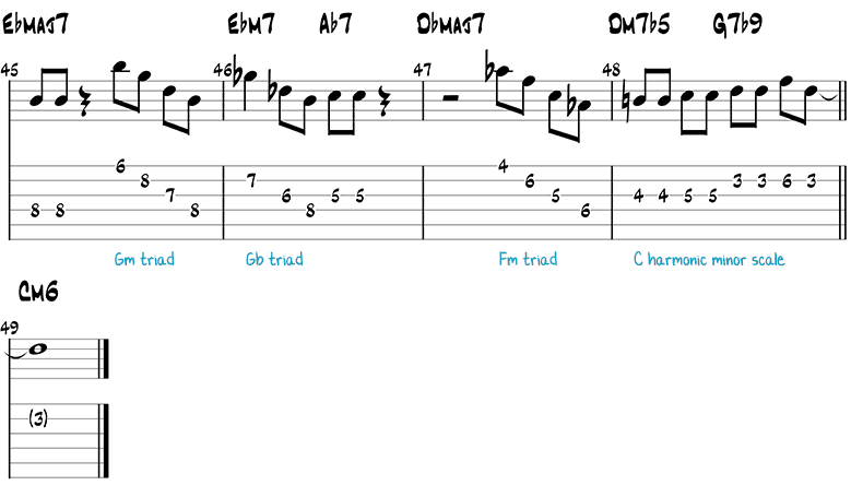 Solar jazz guitar solo page 3