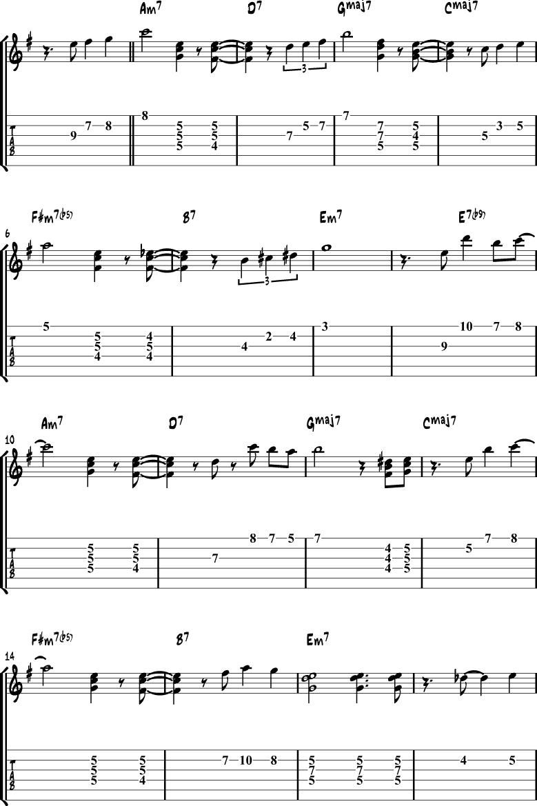 Autumn Leaves melody page 1