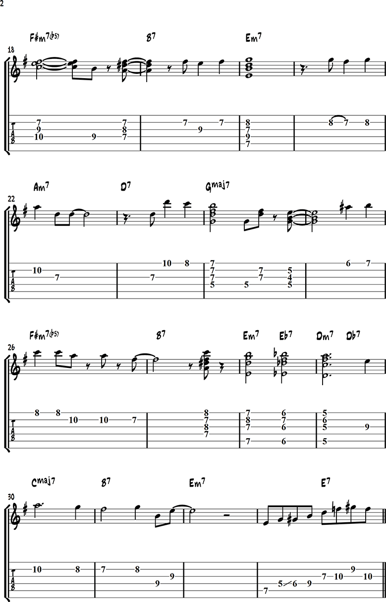 Autumn Leaves melody page 2