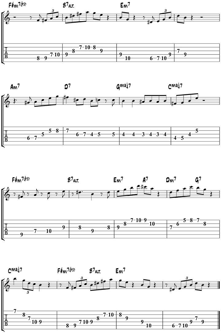 Autumn Leaves arpeggio study page 2