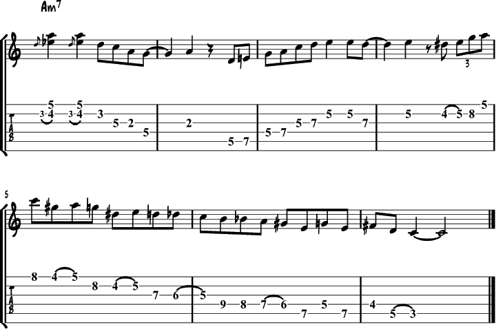 George Benson minor lick 2