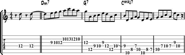 Miles Davis II V I lick