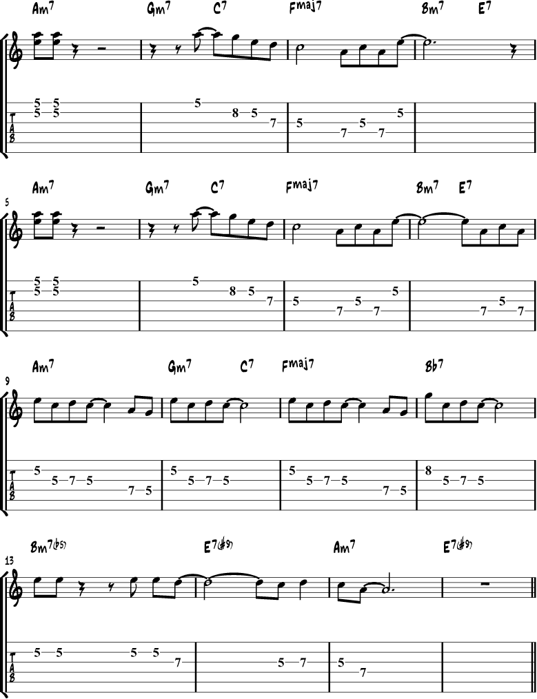 Sunny guitar tabs