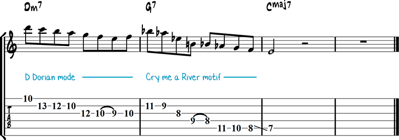 Jazz guitar lick 1