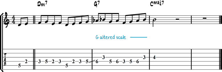 Jazz guitar lick 20