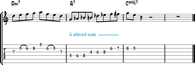 Jazz guitar lick 21