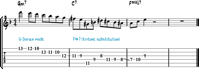 Jazz guitar lick 23