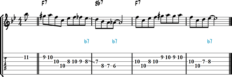 Jazz guitar lick 43