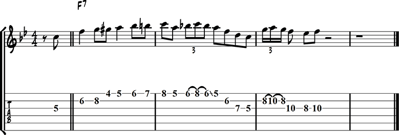 Jazz guitar lick 46