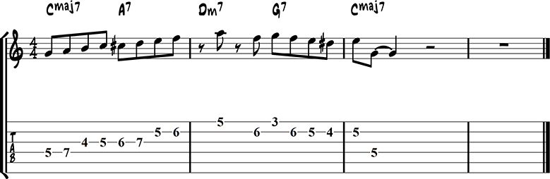 Jazz guitar lick 49