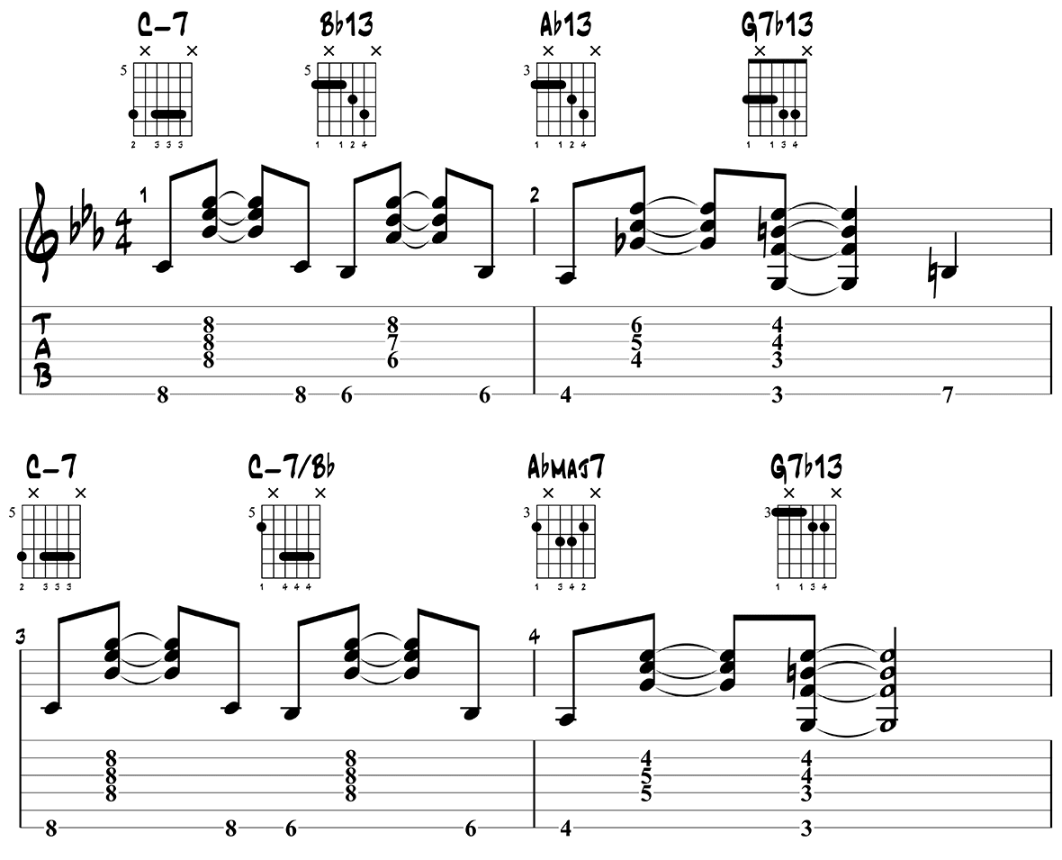 Jazz Chord Progression 10 - The Andalusian Cadence page 1