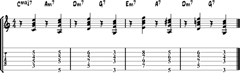 common guitar chord progressions