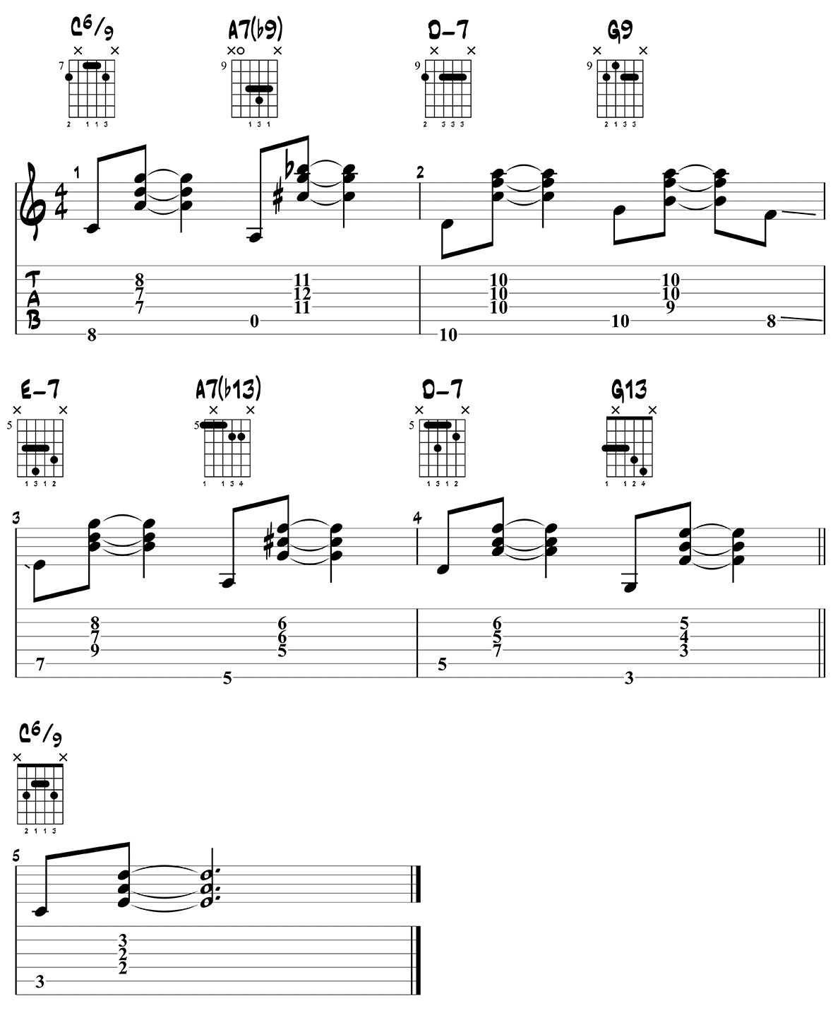 Jazz chord progression 3 - Rhythm Changes