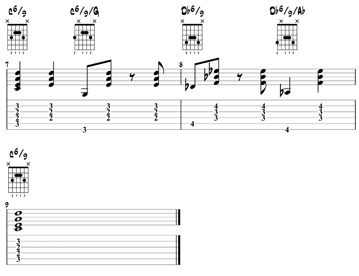 Jazz chord progression 4 - The Girl From Ipanema page 2