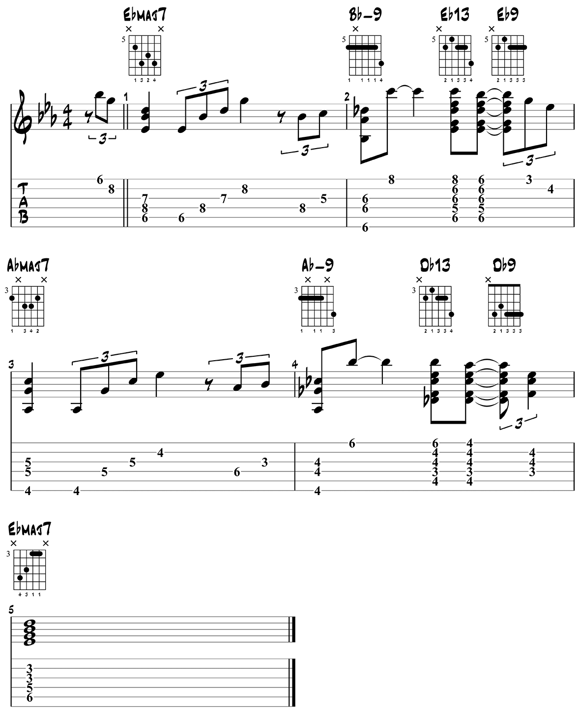 Misty - Backdoor ii-V progression