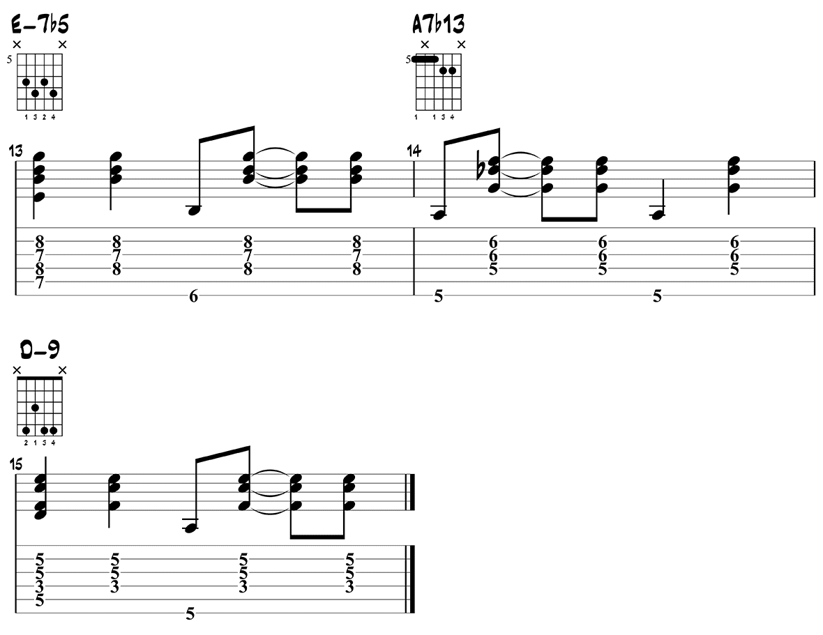 Jazz chord progression 9 - How Insensitive page 3
