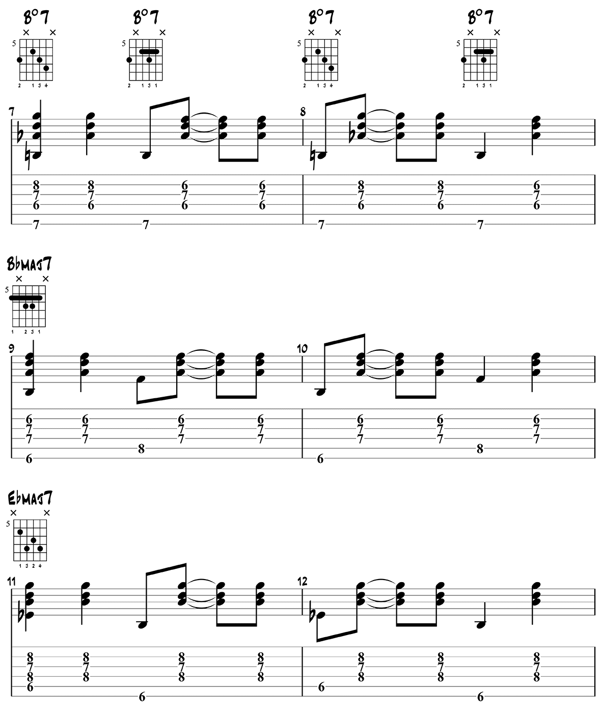 Jazz chord progression 9 - How Insensitive page 2