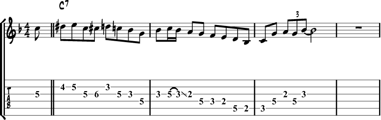 Charlie Parker dominant lick 1