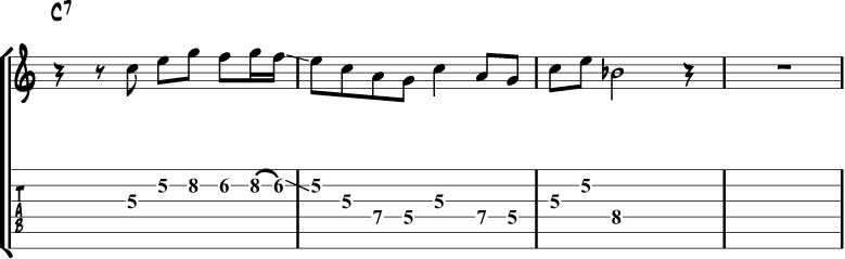 Charlie Parker dominant lick 2