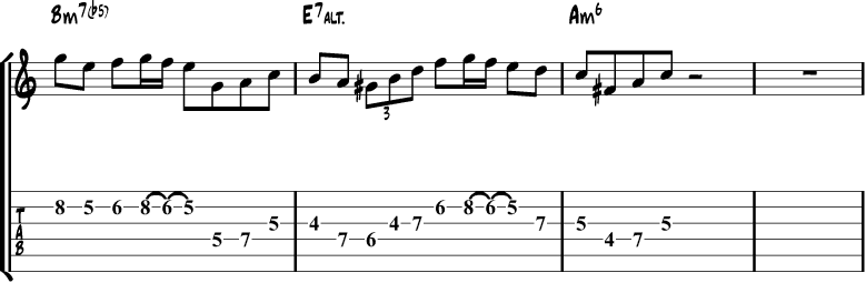 Charlie Parker minor lick