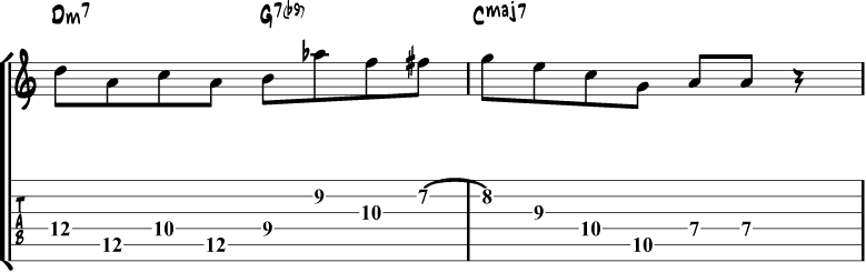 Charlie Parker minor 2-5-1 lick