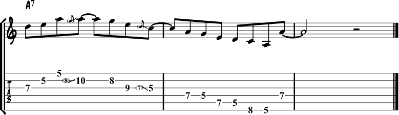 Minor pentatonic lick 5