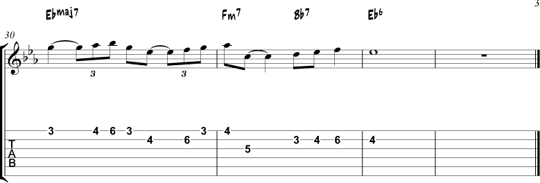 Misty jazz guitar solo page 3