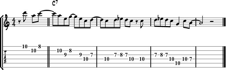 C major blues lick