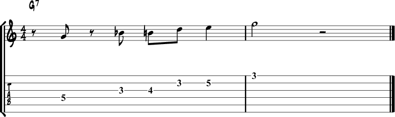 Major blues scale lick 1