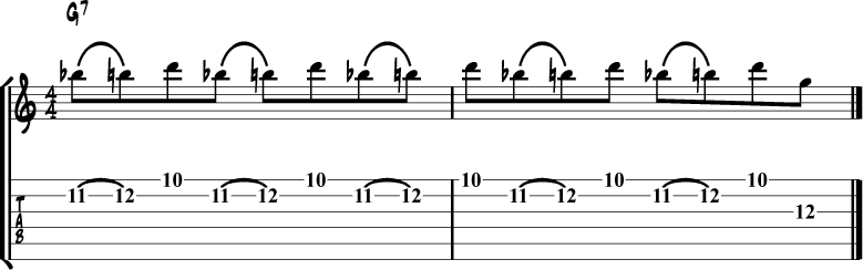 Major blues scale lick 2