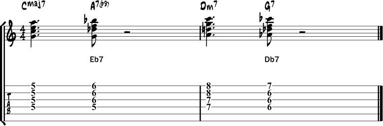 Tritone chord substitution 6