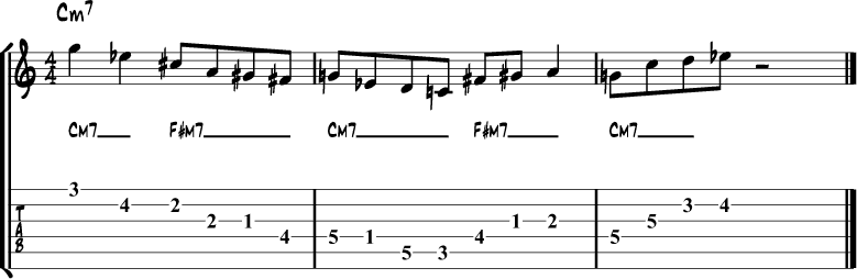 Tritone side stepping example 4