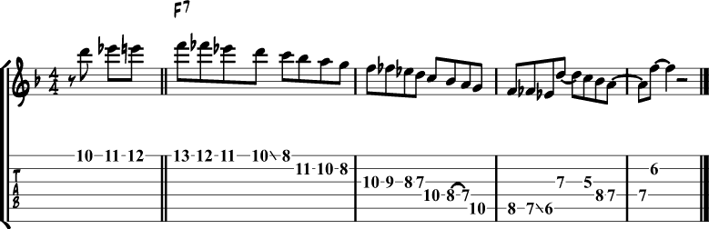 Jazz blues lick 1