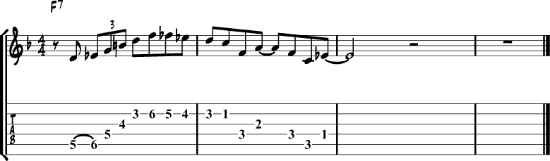 Jazz blues lick 12