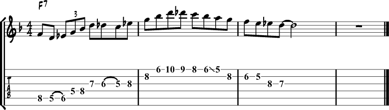 Jazz blues lick 2