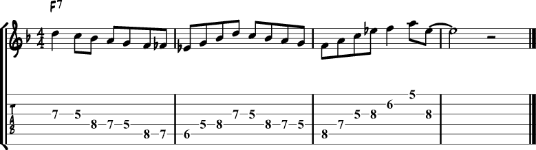 Jazz blues lick 3