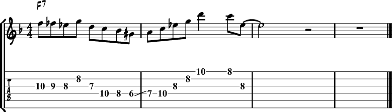 Jazz blues lick 4