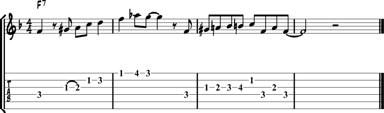 Jazz blues lick 6