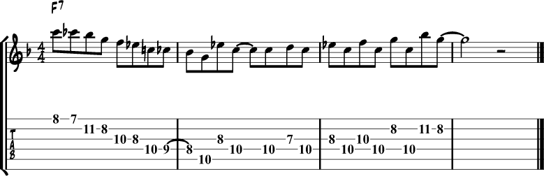 Jazz blues lick 11