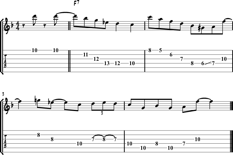 Jazz blues lick 9