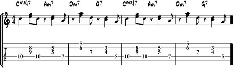 Salsa guitar rhythm 1