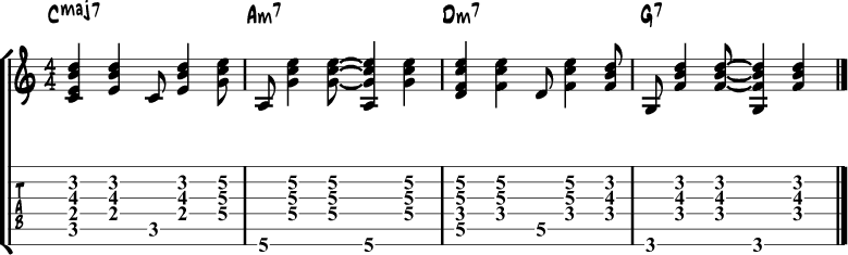 Samba guitar rhythm 1