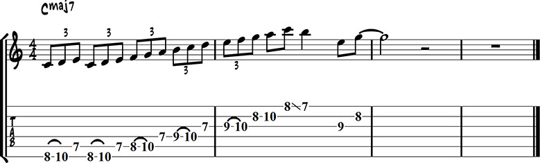 C major scale lick