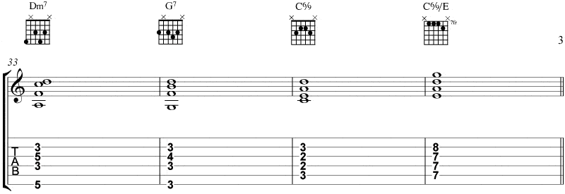 Chord inversion exercise over 2 5 1 page 3