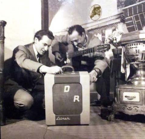 Django reinhardt testing the Livery Stimer amplifier