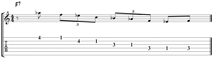 Kenny Burrell dominant lick 3