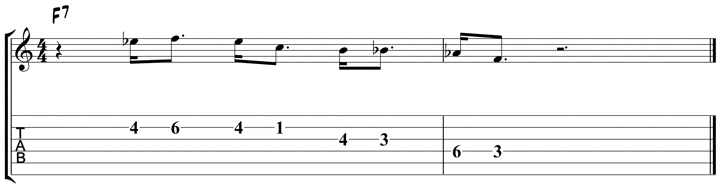 Kenny Burrell dominant lick 4