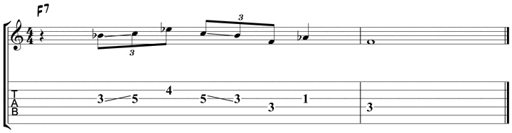 Kenny Burrell dominant lick 5