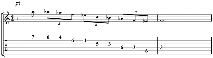 Kenny Burrell dominant lick 6